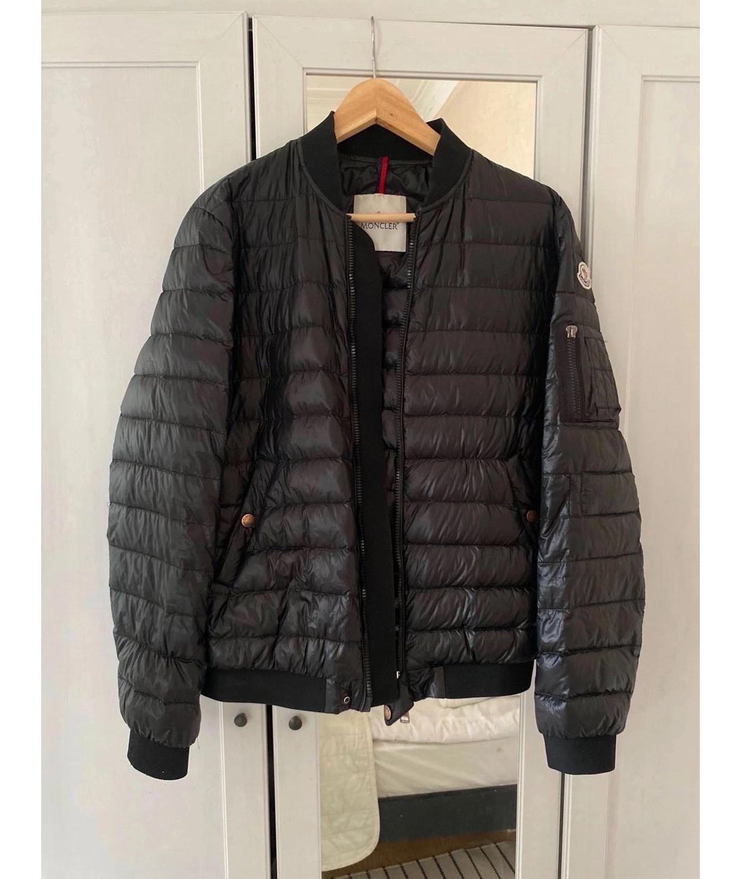 MONCLER Черная полиамидовая куртка, фото 2