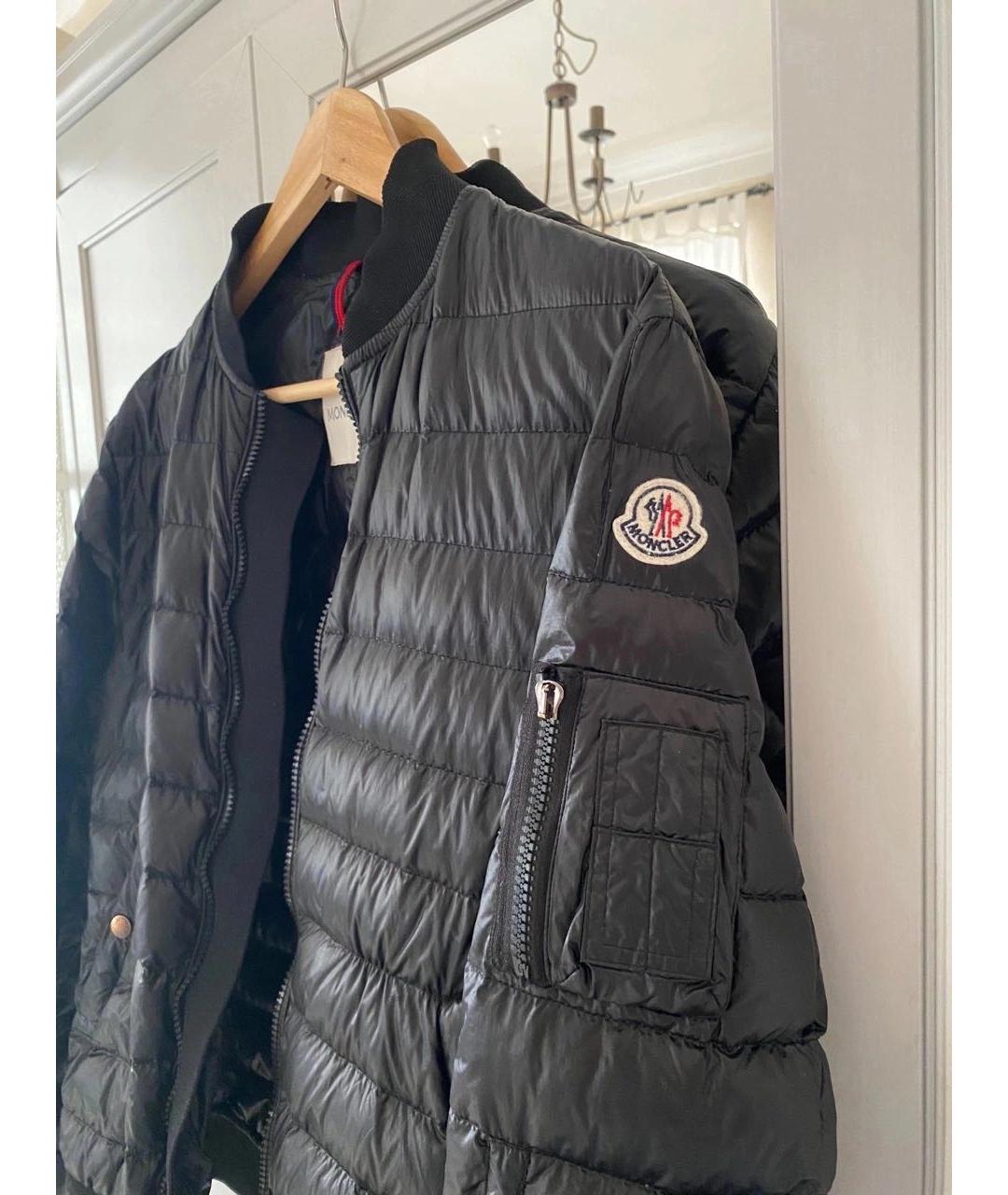 MONCLER Черная полиамидовая куртка, фото 4