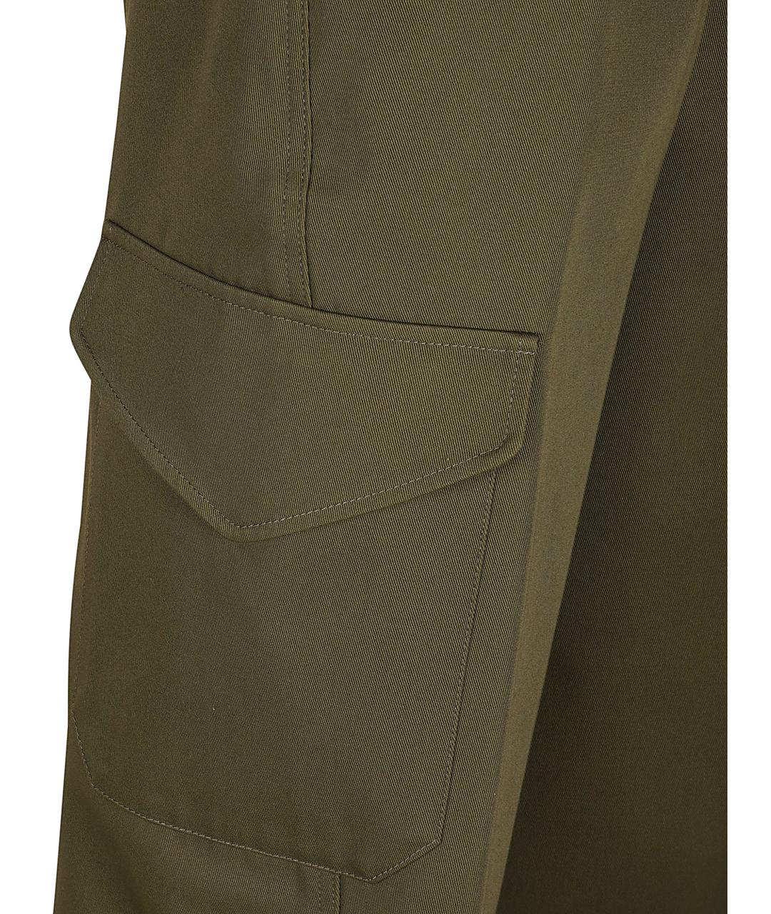 GIVENCHY Хаки хлопковые прямые брюки, фото 2