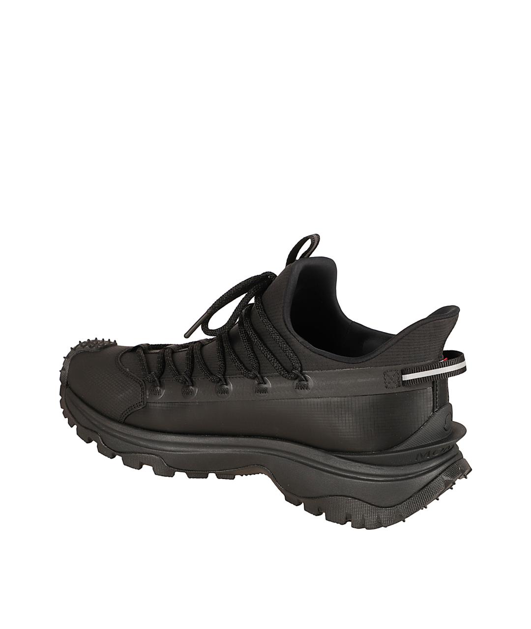 MONCLER Черные синтетические низкие кроссовки / кеды, фото 3