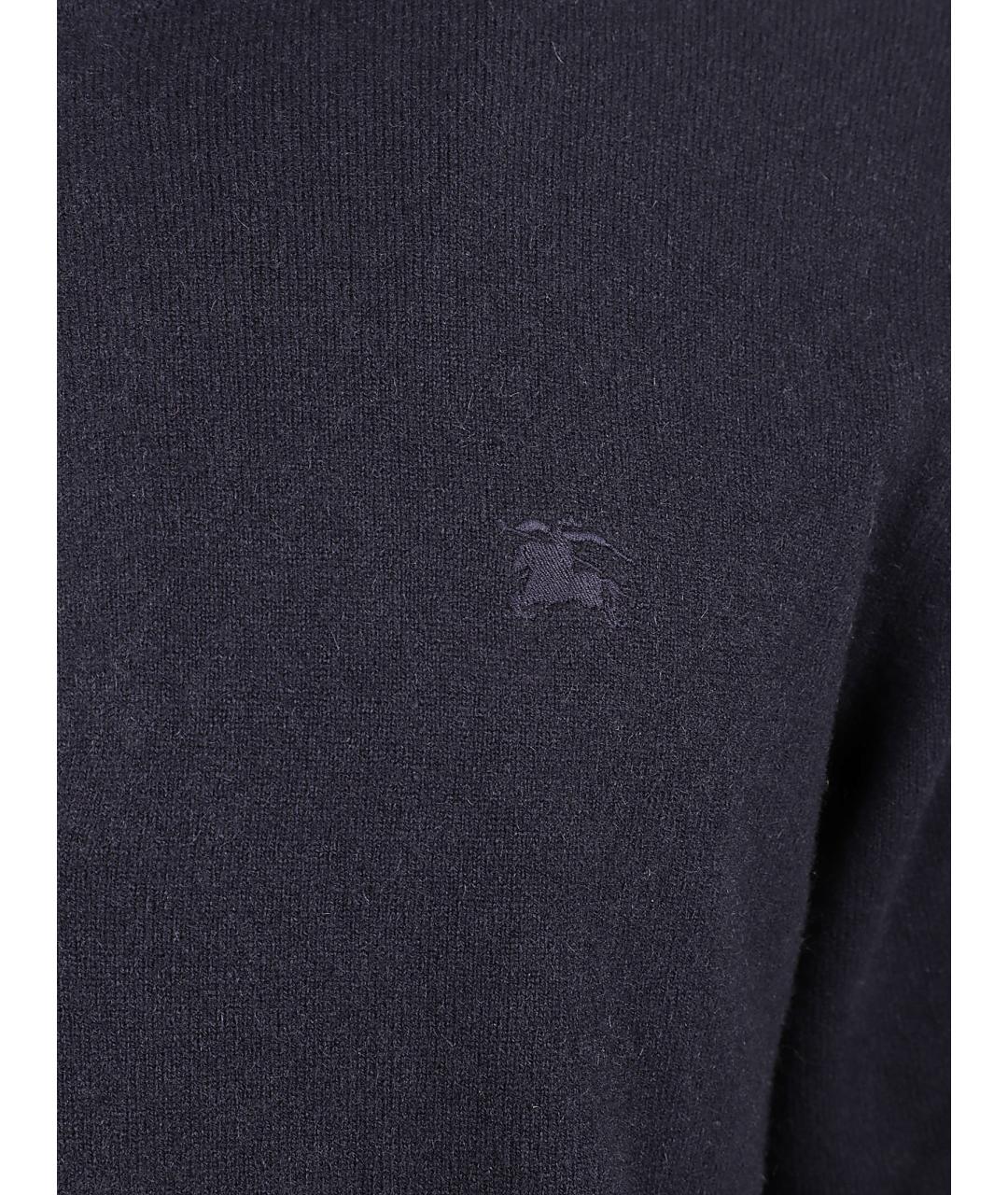 BURBERRY Синий кашемировый джемпер / свитер, фото 2