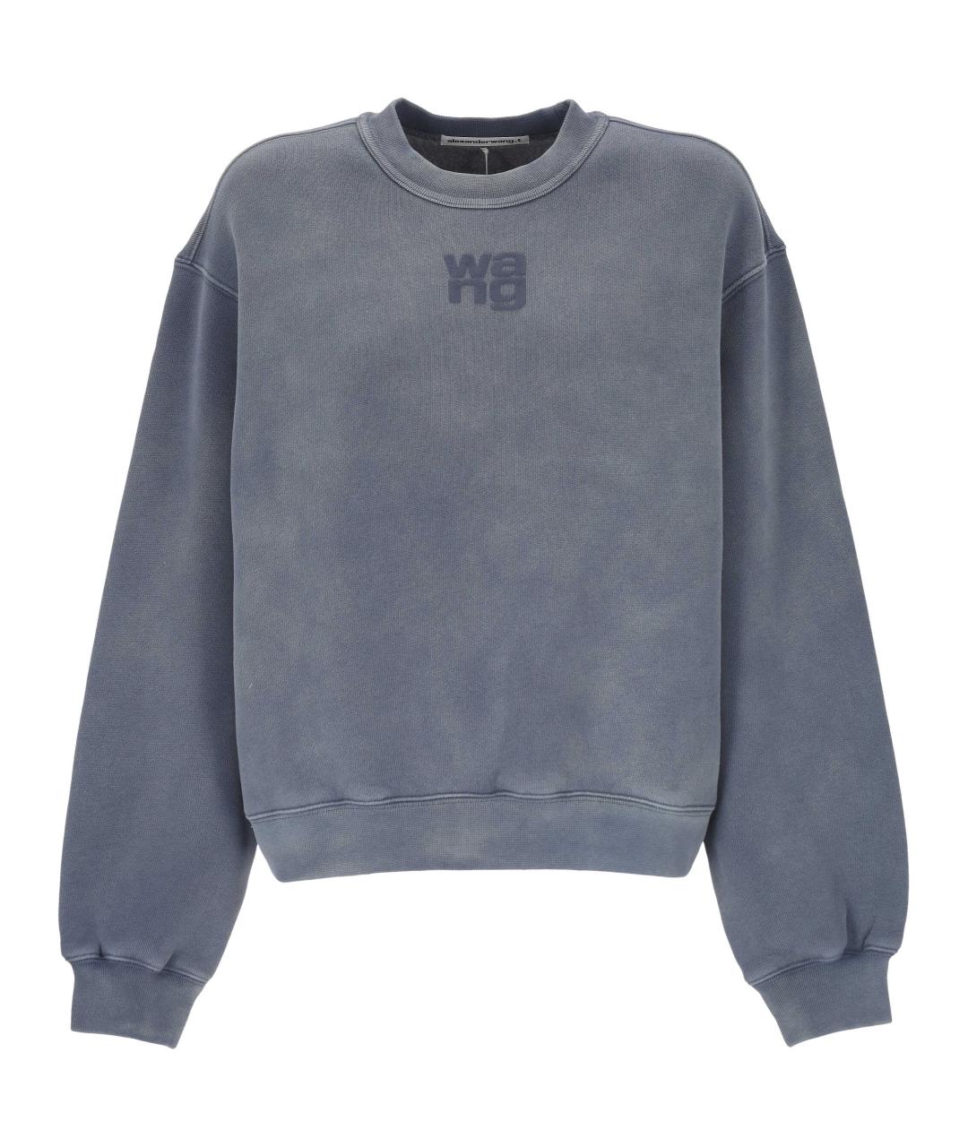 ALEXANDER WANG Голубая хлопковая футболка, фото 1