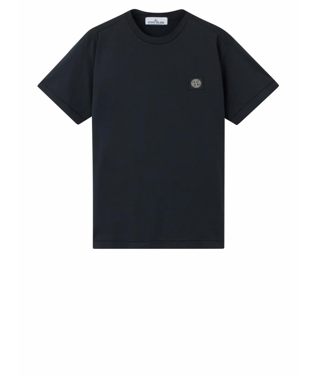 STONE ISLAND Синяя хлопковая футболка, фото 1