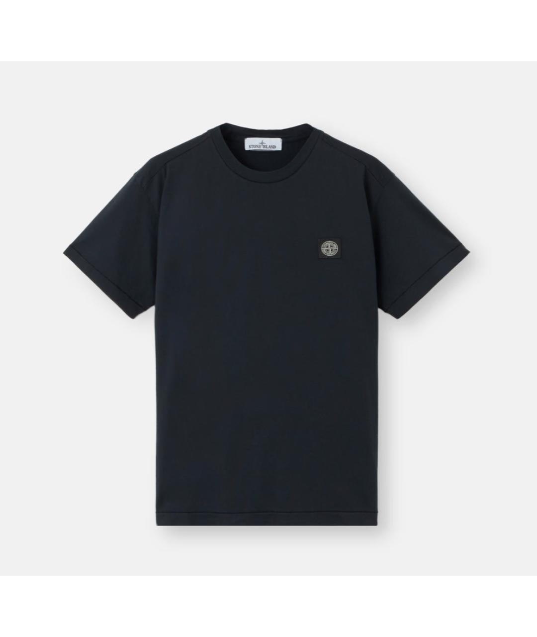 STONE ISLAND Синяя хлопковая футболка, фото 5