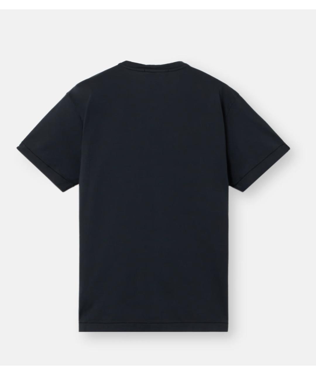 STONE ISLAND Синяя хлопковая футболка, фото 4