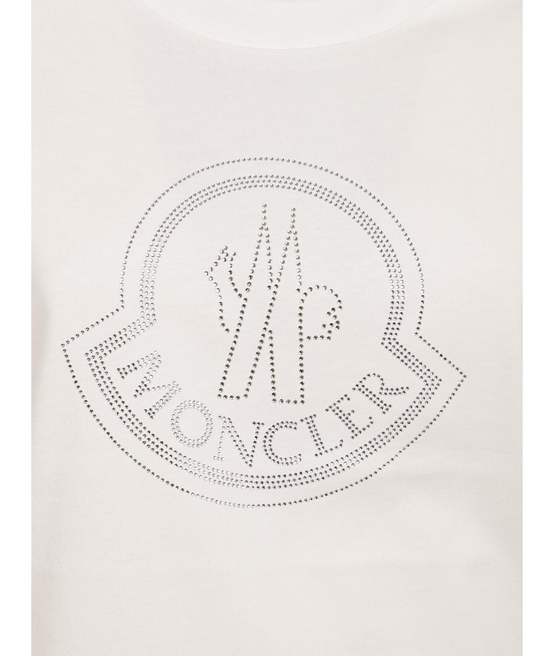 MONCLER Бежевая хлопковая футболка, фото 2