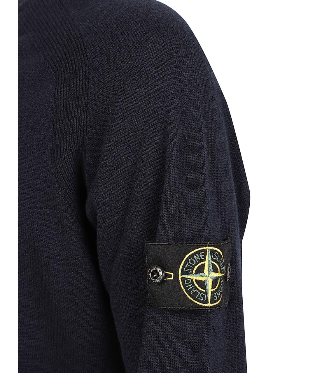 STONE ISLAND Синий шерстяной джемпер / свитер, фото 2