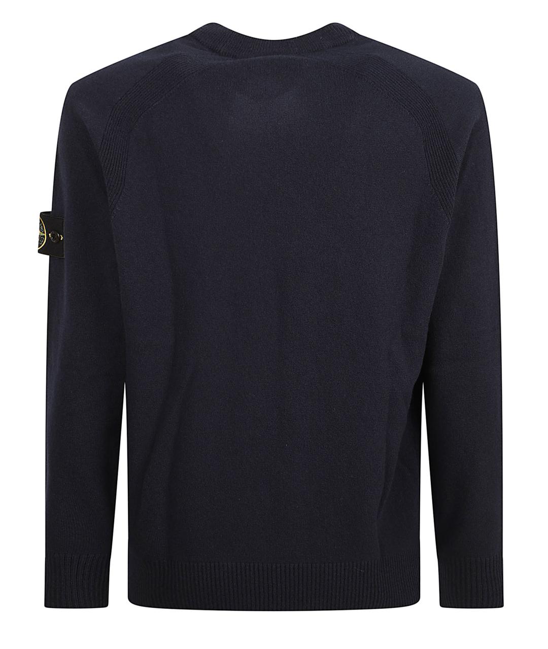 STONE ISLAND Синий шерстяной джемпер / свитер, фото 3