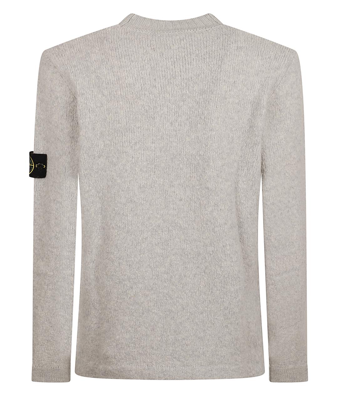 STONE ISLAND Серый шерстяной джемпер / свитер, фото 3