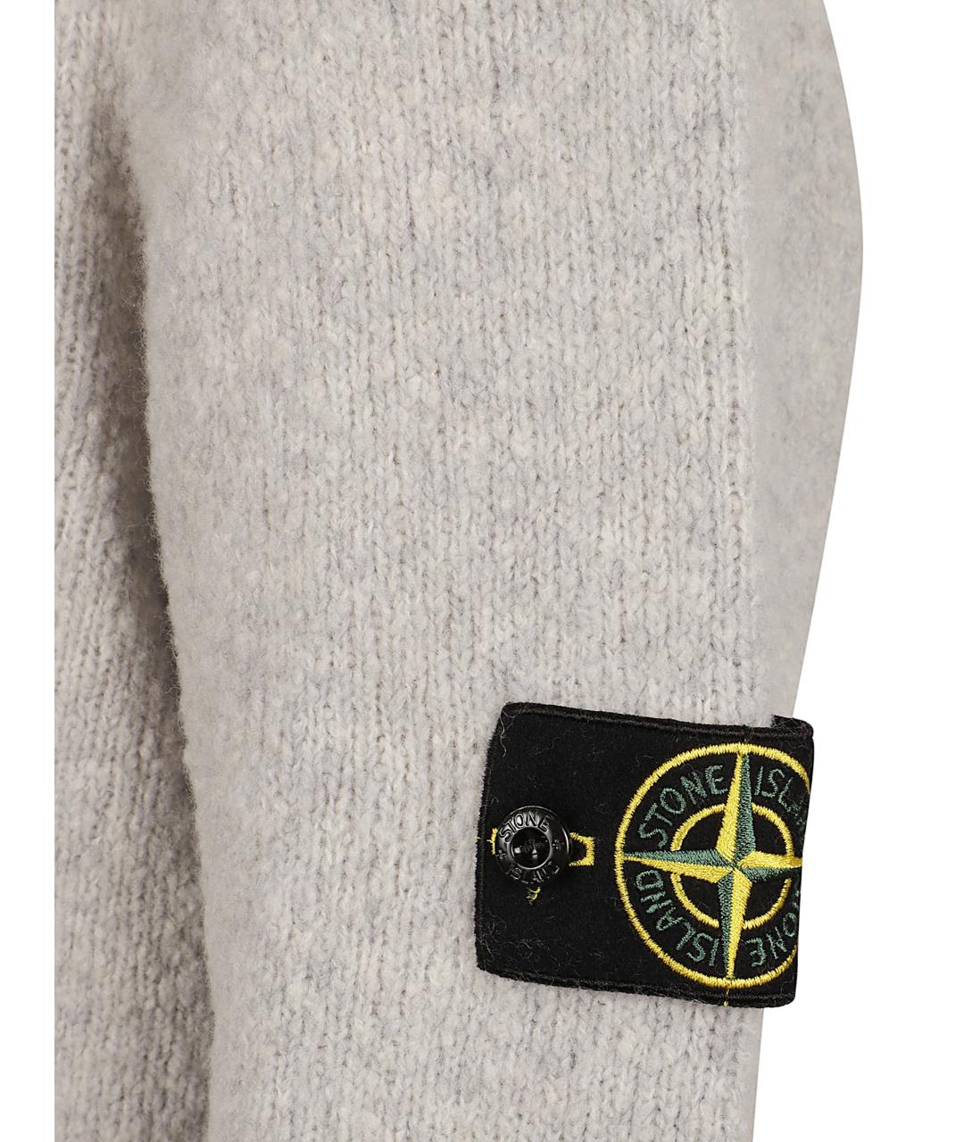 STONE ISLAND Серый шерстяной джемпер / свитер, фото 2