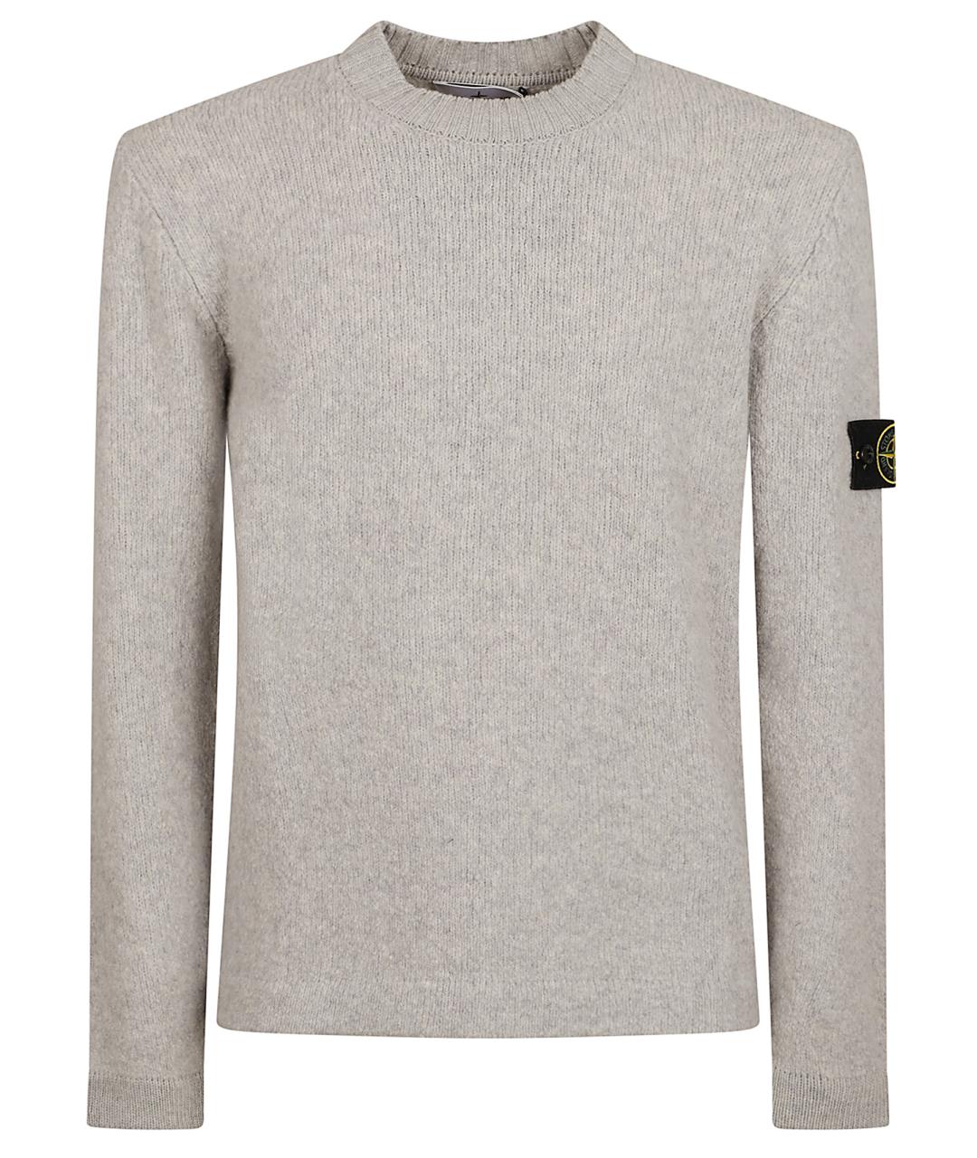 STONE ISLAND Серый шерстяной джемпер / свитер, фото 1
