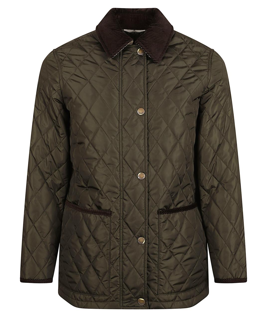 BURBERRY Хаки полиамидовая куртка, фото 1