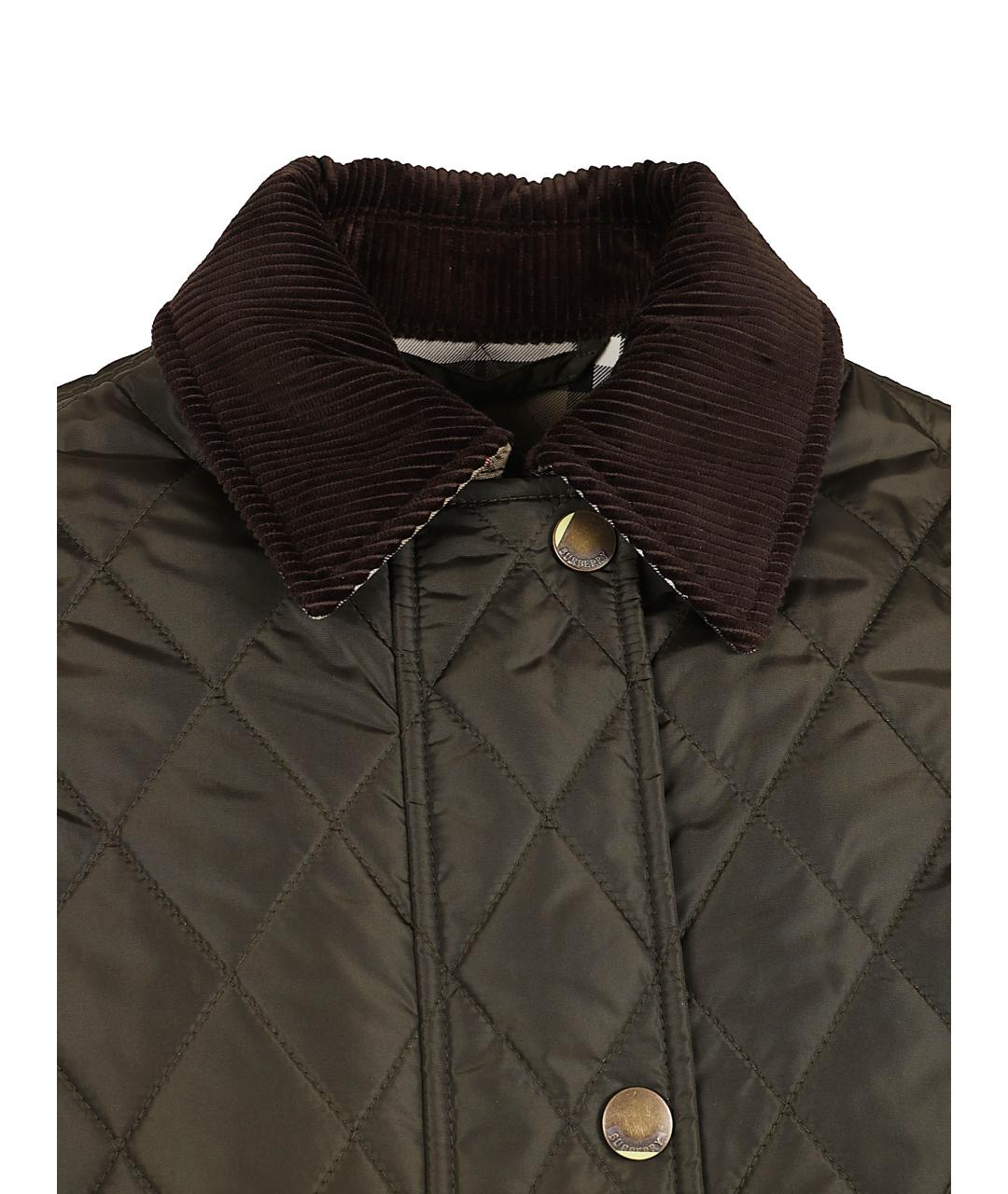 BURBERRY Хаки полиамидовая куртка, фото 2