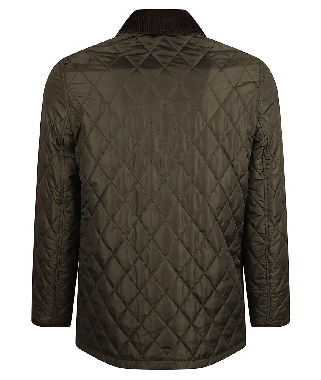 BURBERRY Хаки полиамидовая куртка, фото 3