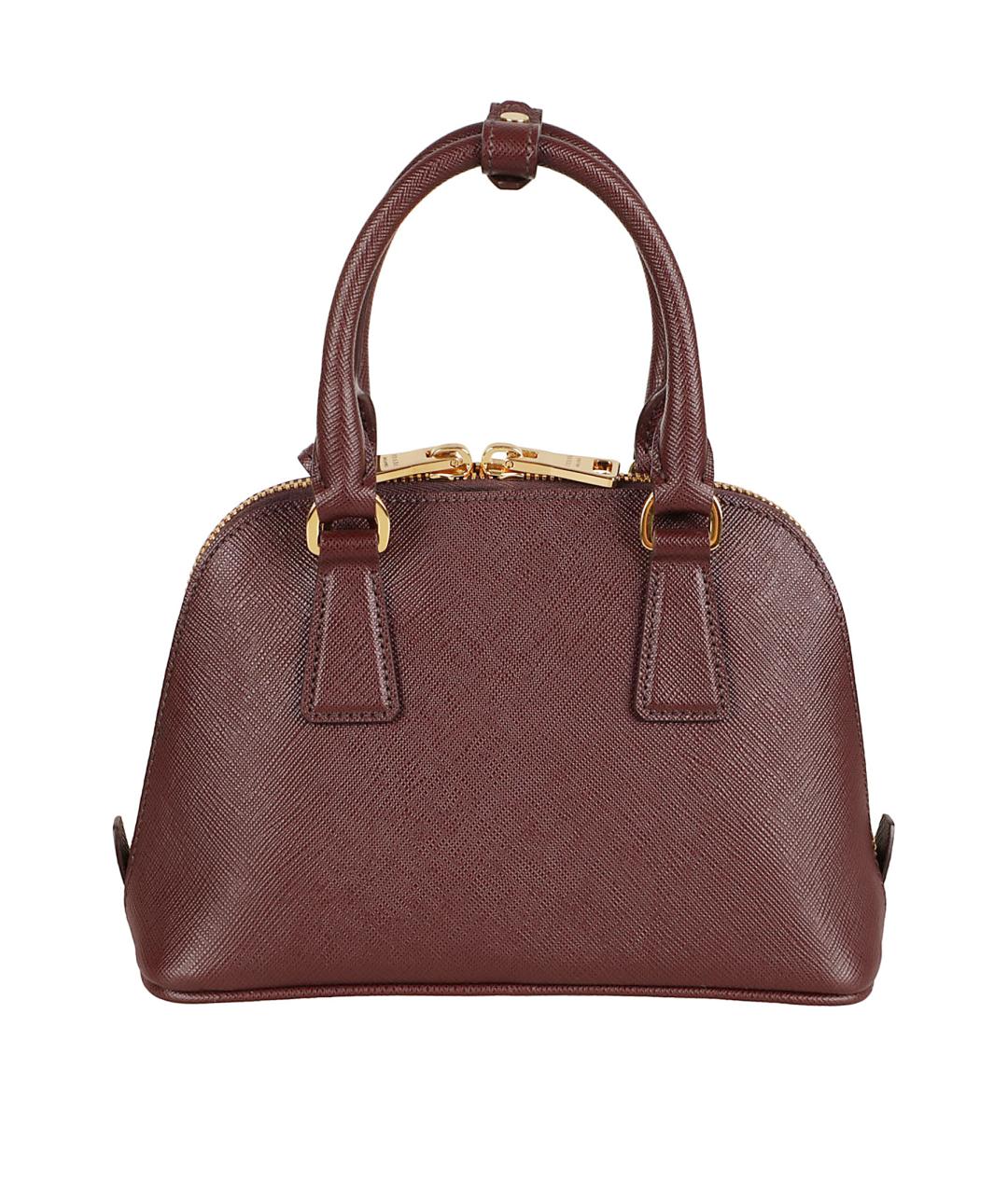 PRADA Бордовая кожаная сумка тоут, фото 2