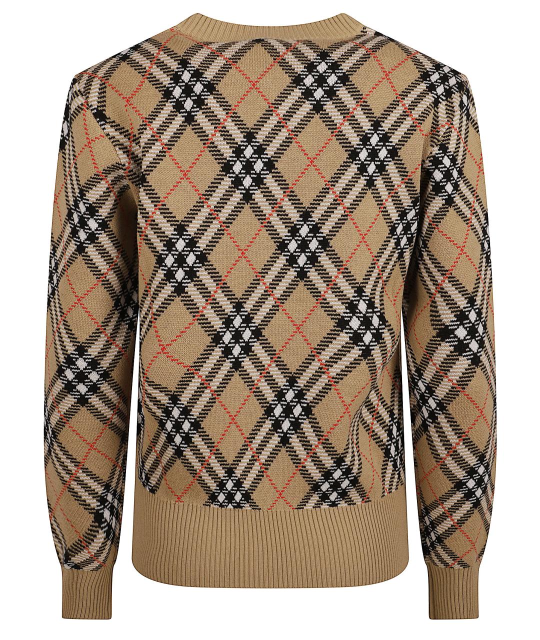 BURBERRY Бежевый шерстяной джемпер / свитер, фото 3