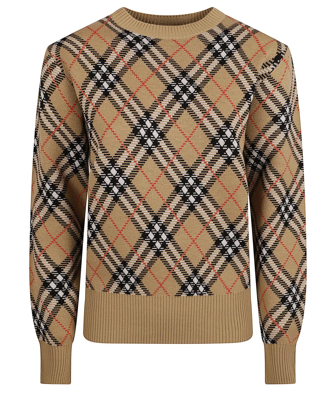 BURBERRY Бежевый шерстяной джемпер / свитер, фото 1