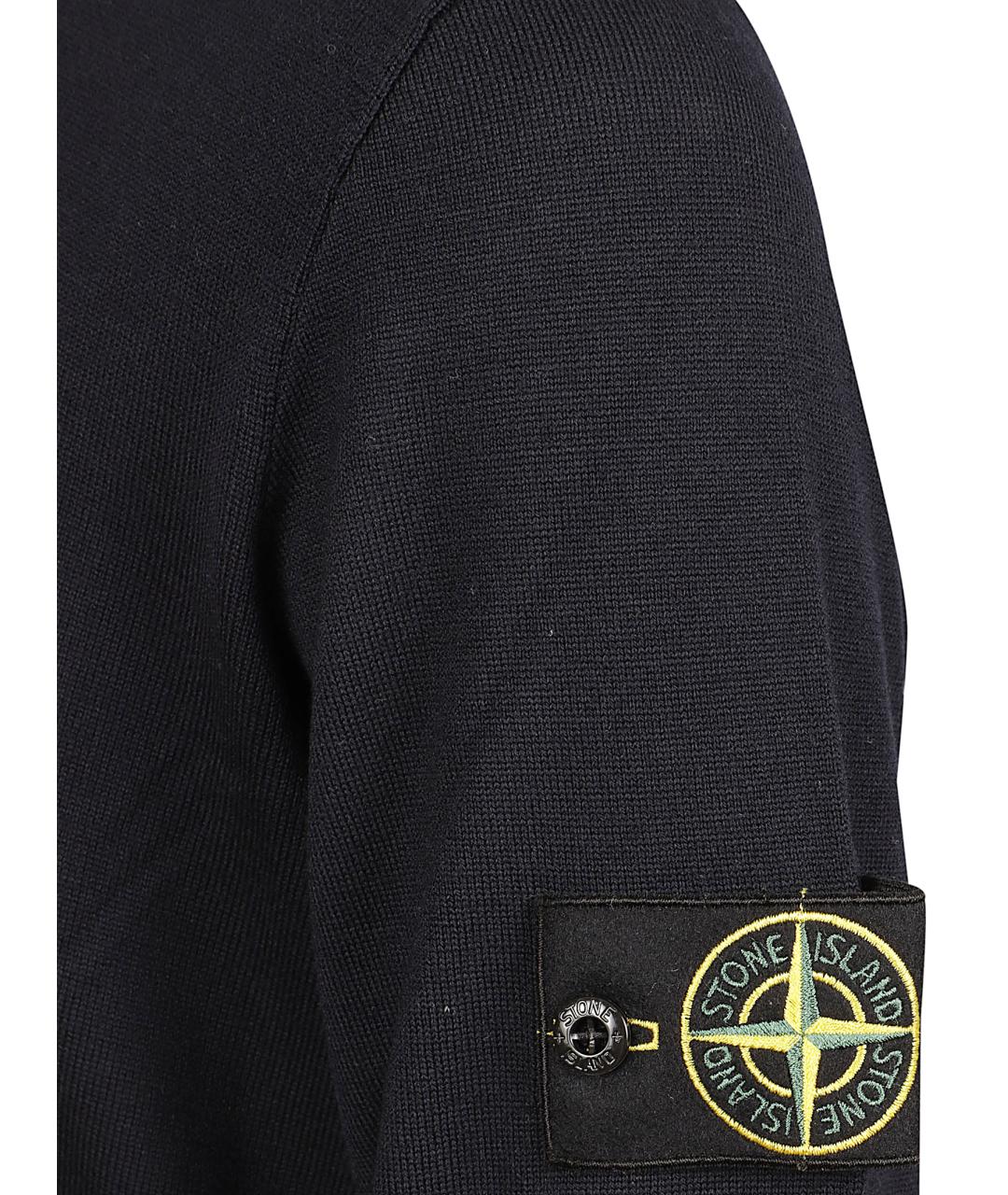 STONE ISLAND Синий шерстяной джемпер / свитер, фото 2