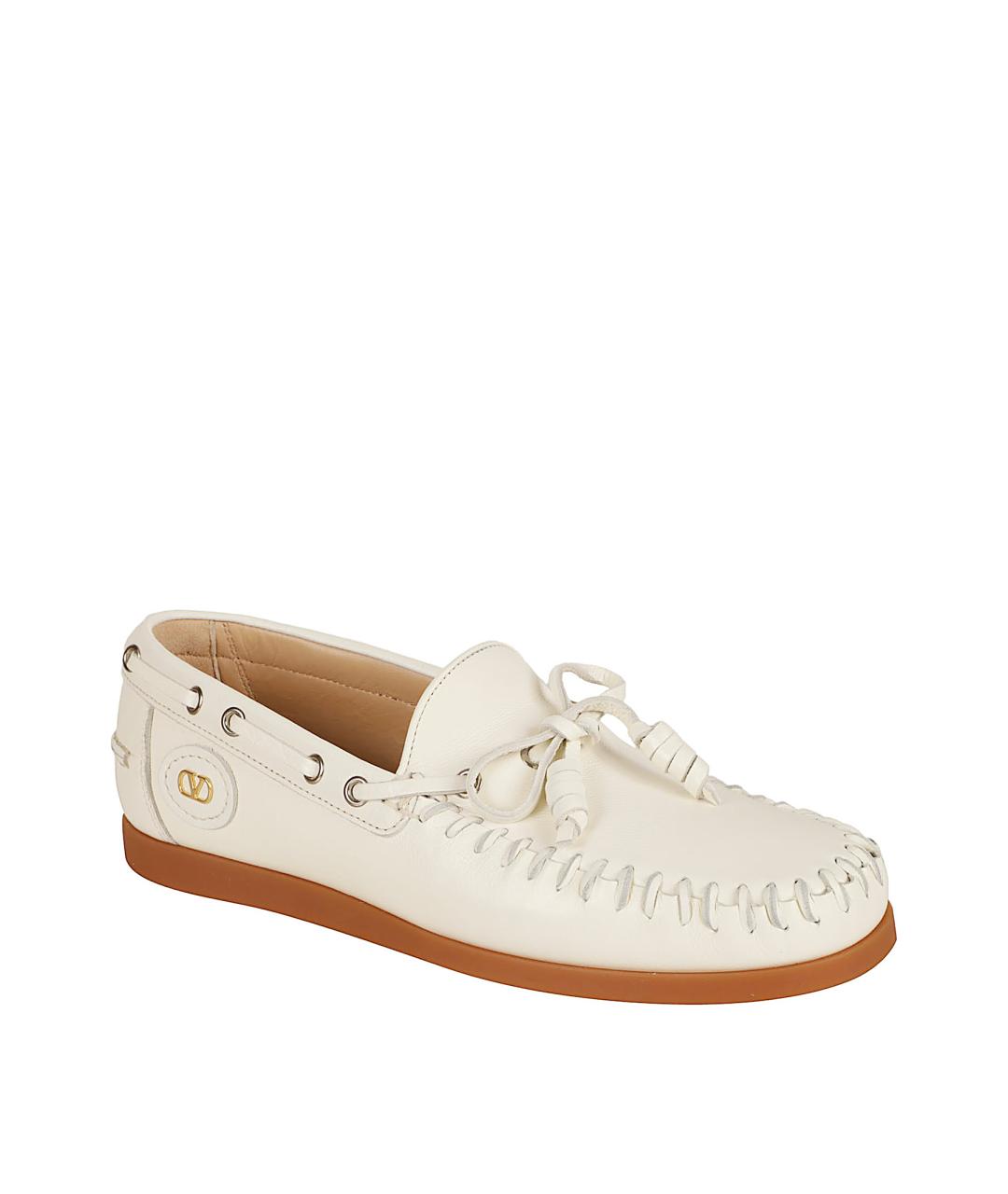 VALENTINO Белые кожаные лоферы, фото 2