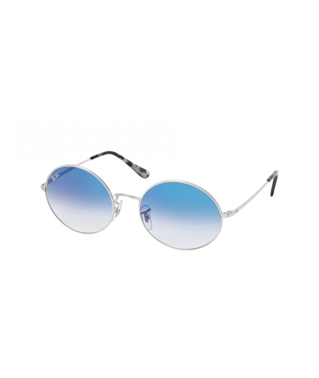 RAY BAN Серебряные металлические солнцезащитные очки, фото 6