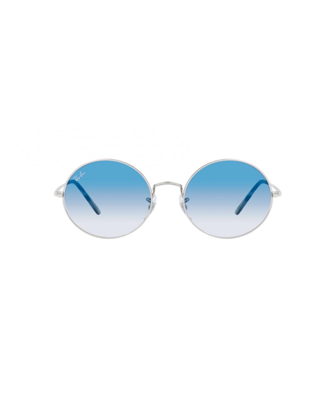 RAY BAN Серебряные металлические солнцезащитные очки, фото 2