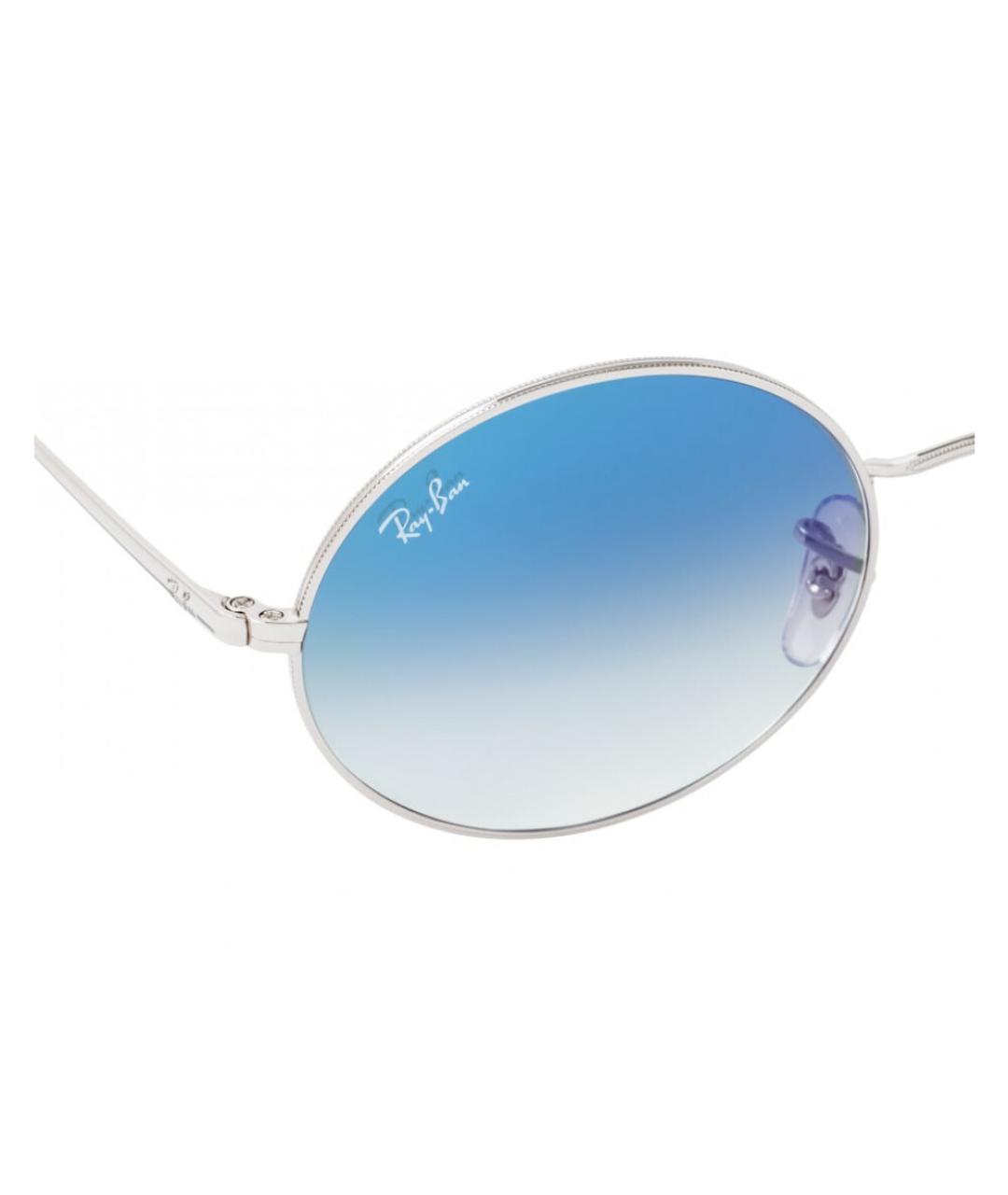 RAY BAN Серебряные металлические солнцезащитные очки, фото 5
