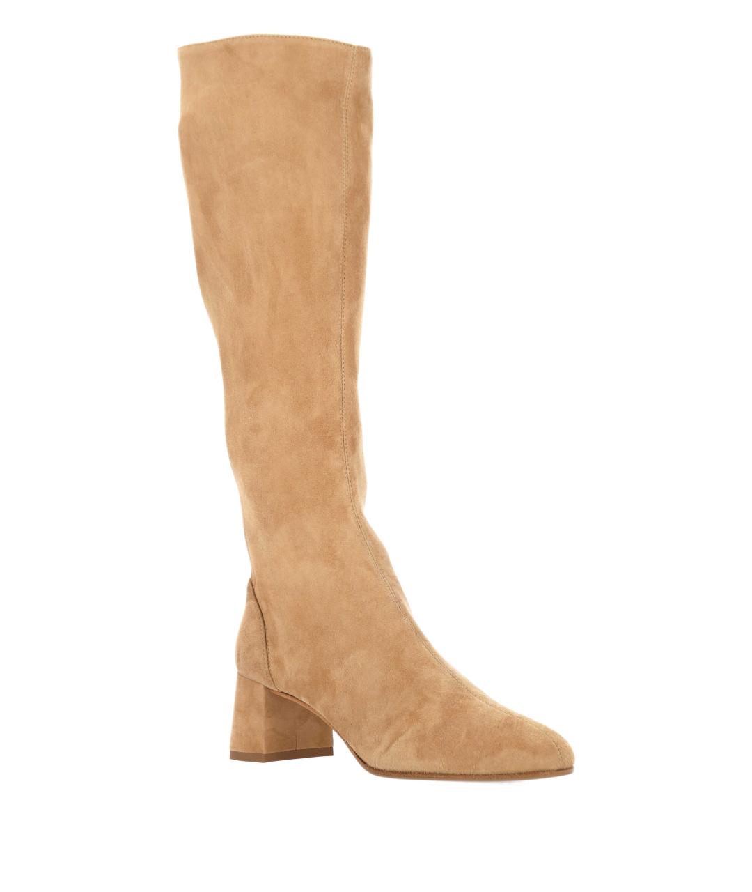 AQUAZZURA Коричневые кожаные сапоги, фото 2