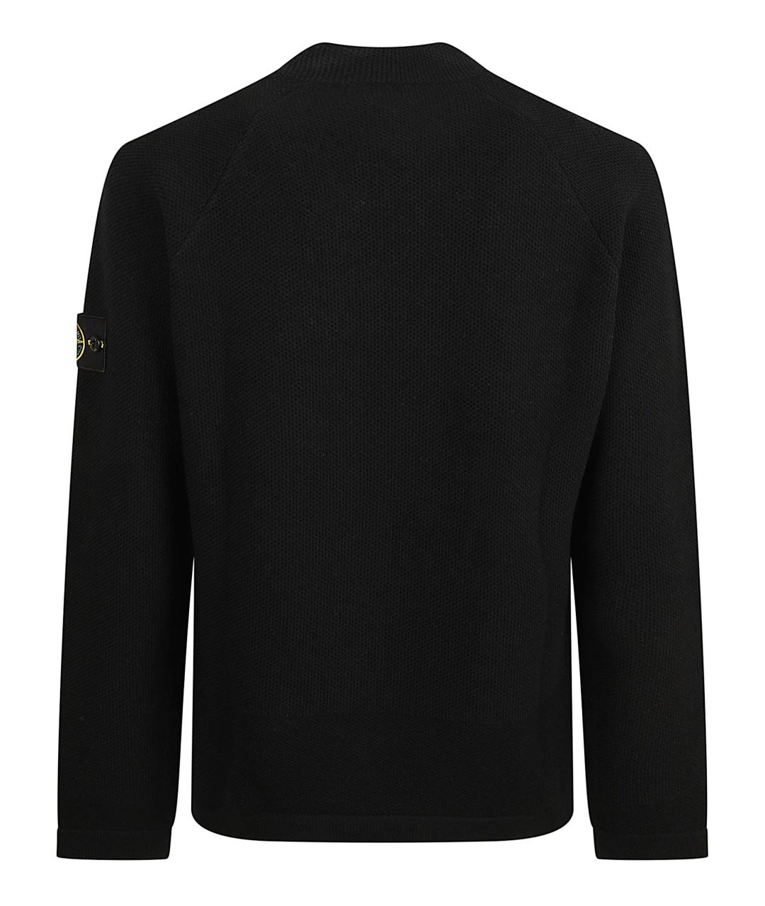 STONE ISLAND Черный шерстяной джемпер / свитер, фото 3