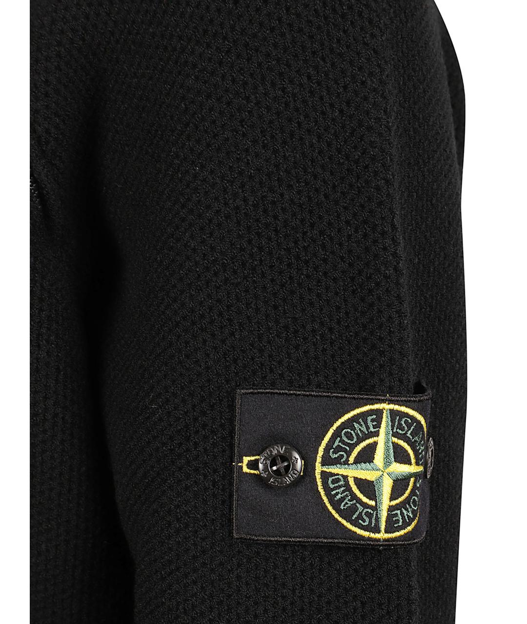 STONE ISLAND Черный шерстяной джемпер / свитер, фото 2