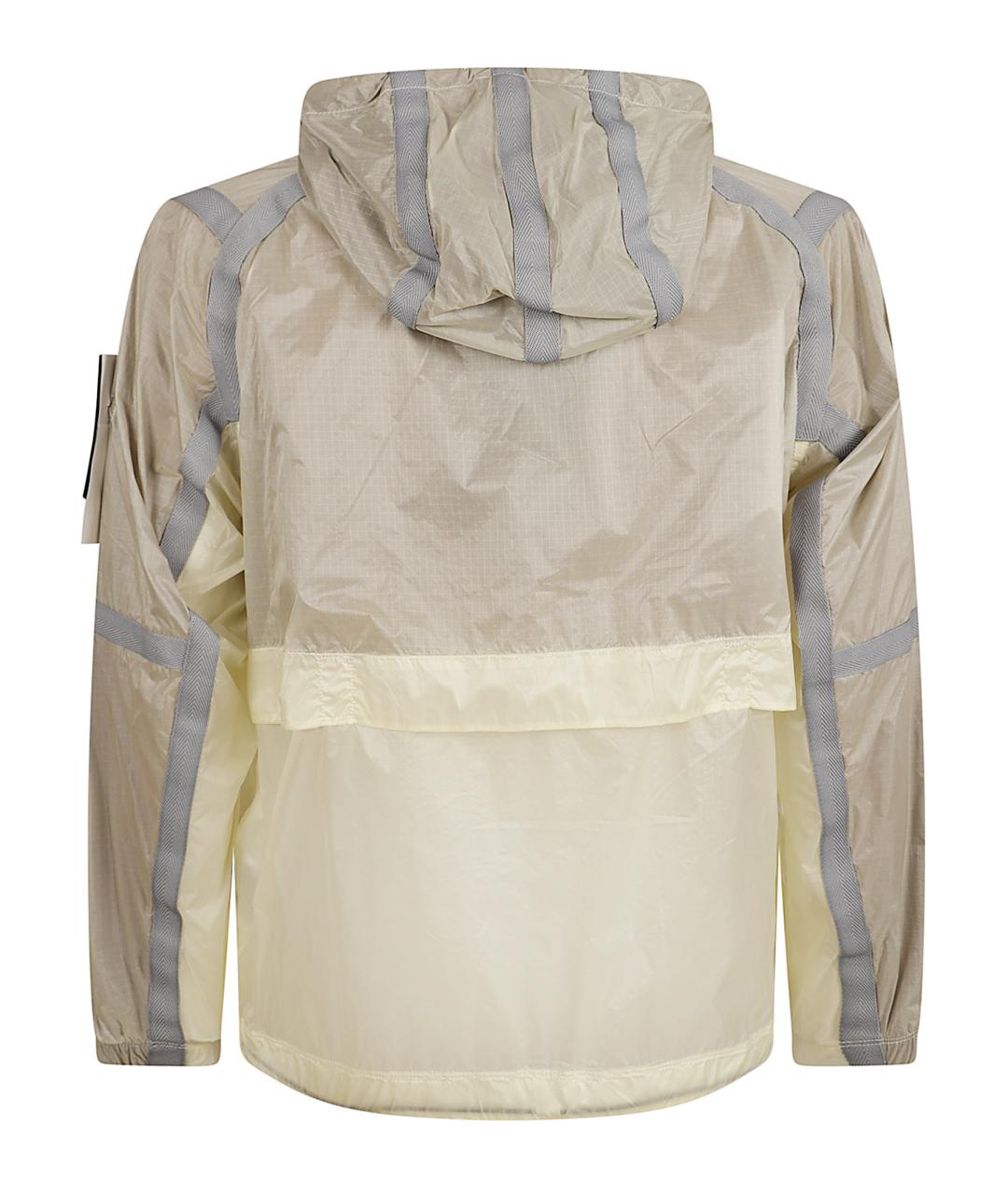 STONE ISLAND Бежевая полиамидовая куртка, фото 3