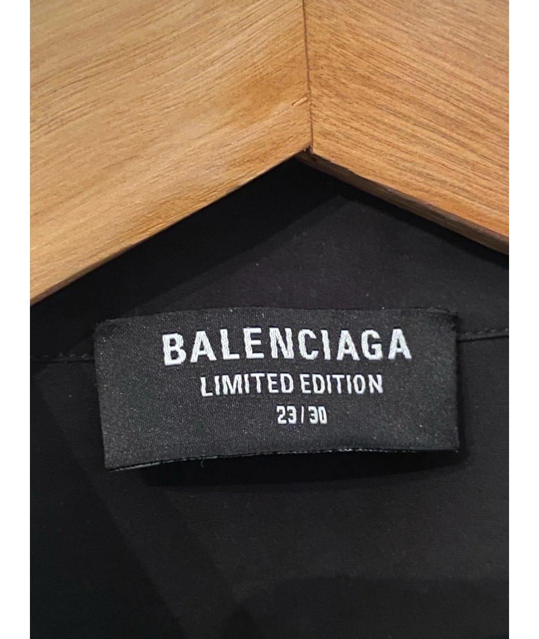 BALENCIAGA Черная хлопковая кэжуал рубашка, фото 4