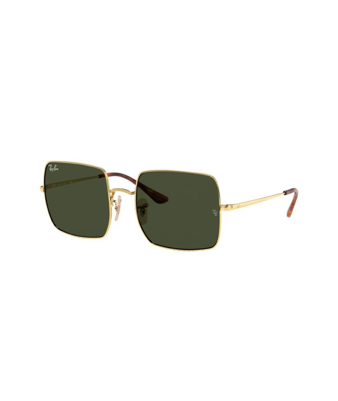 RAY BAN Золотые металлические солнцезащитные очки, фото 1