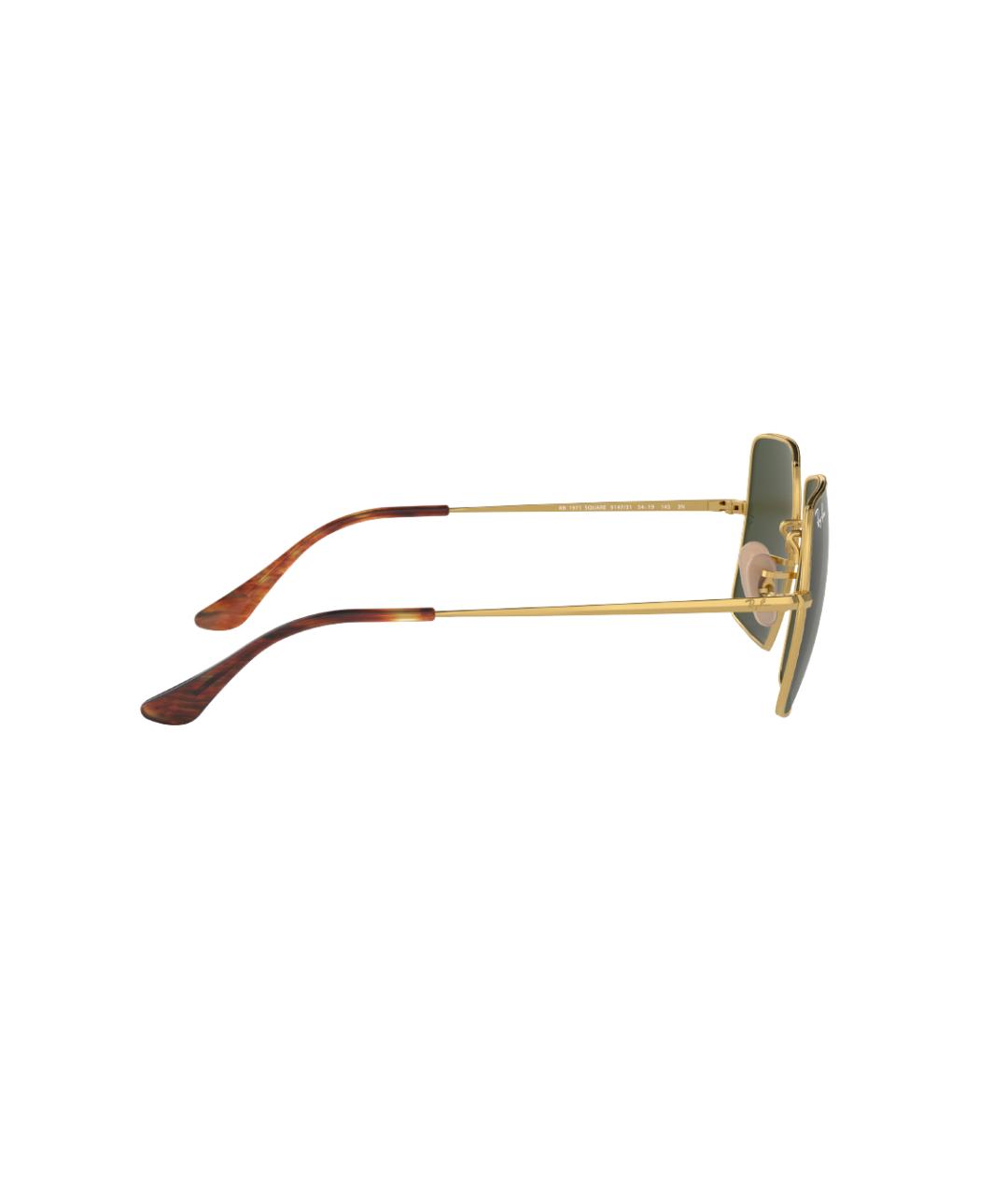 RAY BAN Золотые металлические солнцезащитные очки, фото 3