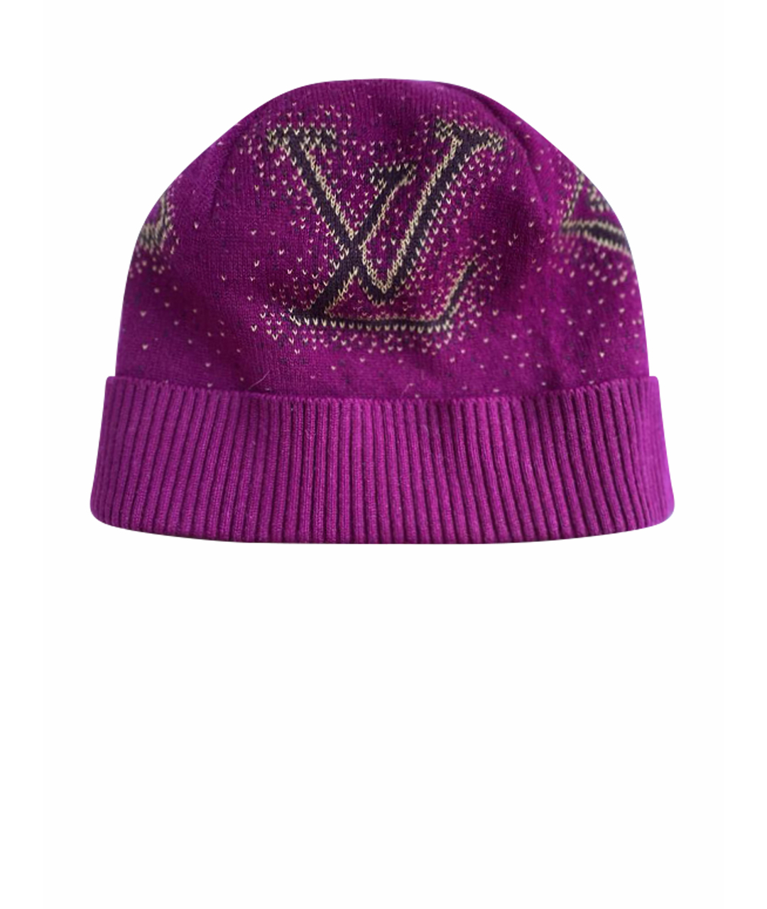 LOUIS VUITTON PRE-OWNED Фиолетовая кашемировая шапка, фото 1