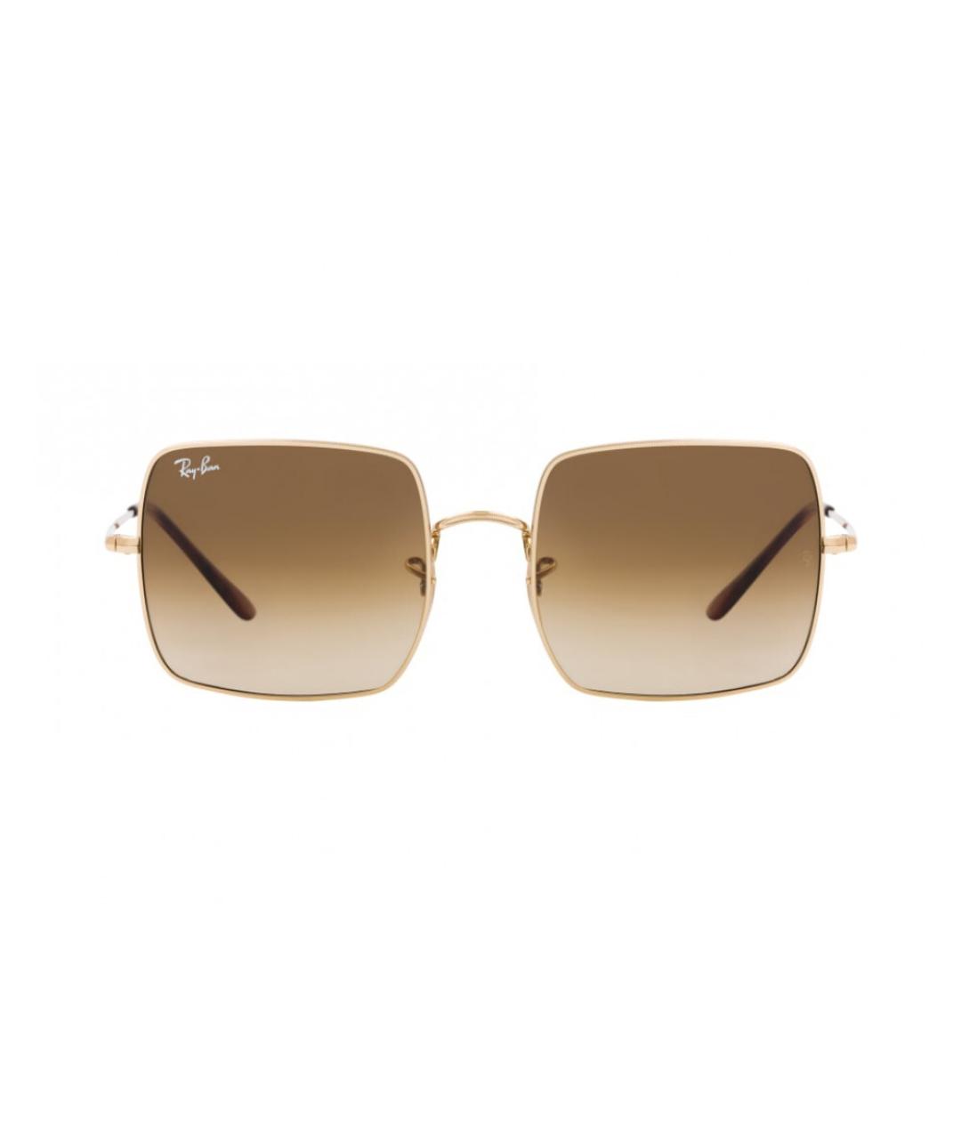 RAY BAN Золотые металлические солнцезащитные очки, фото 2