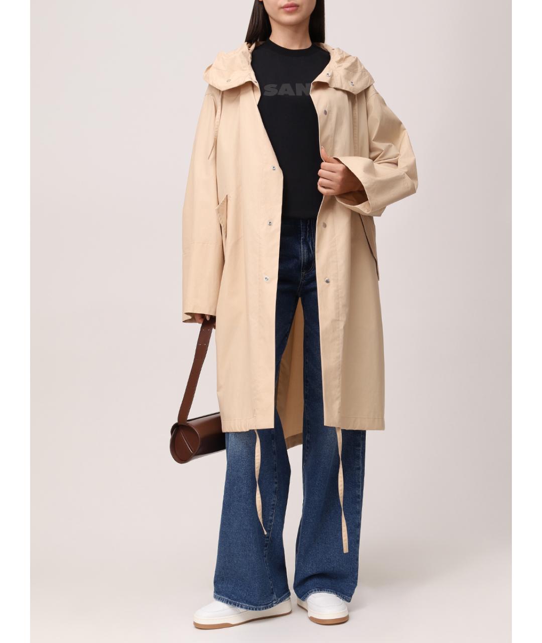 JIL SANDER Бежевый тренч/плащ, фото 3