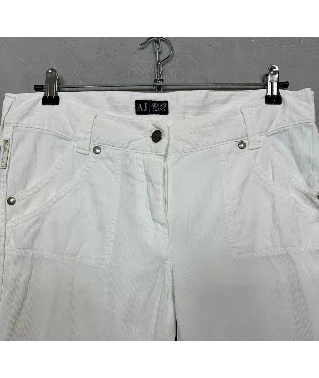 ARMANI JEANS Белые хлопковые джинсы клеш, фото 5