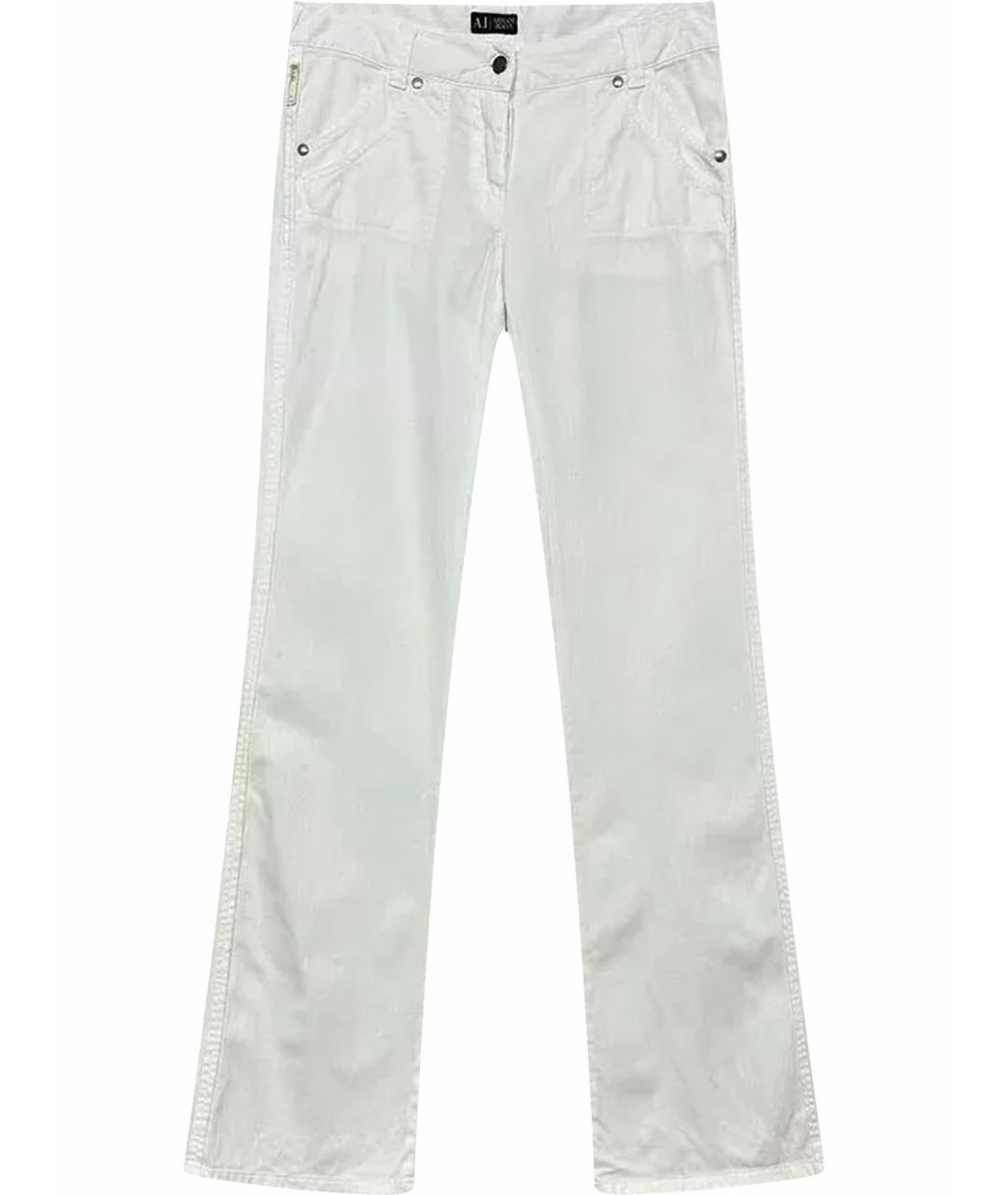 ARMANI JEANS Белые хлопковые джинсы клеш, фото 1