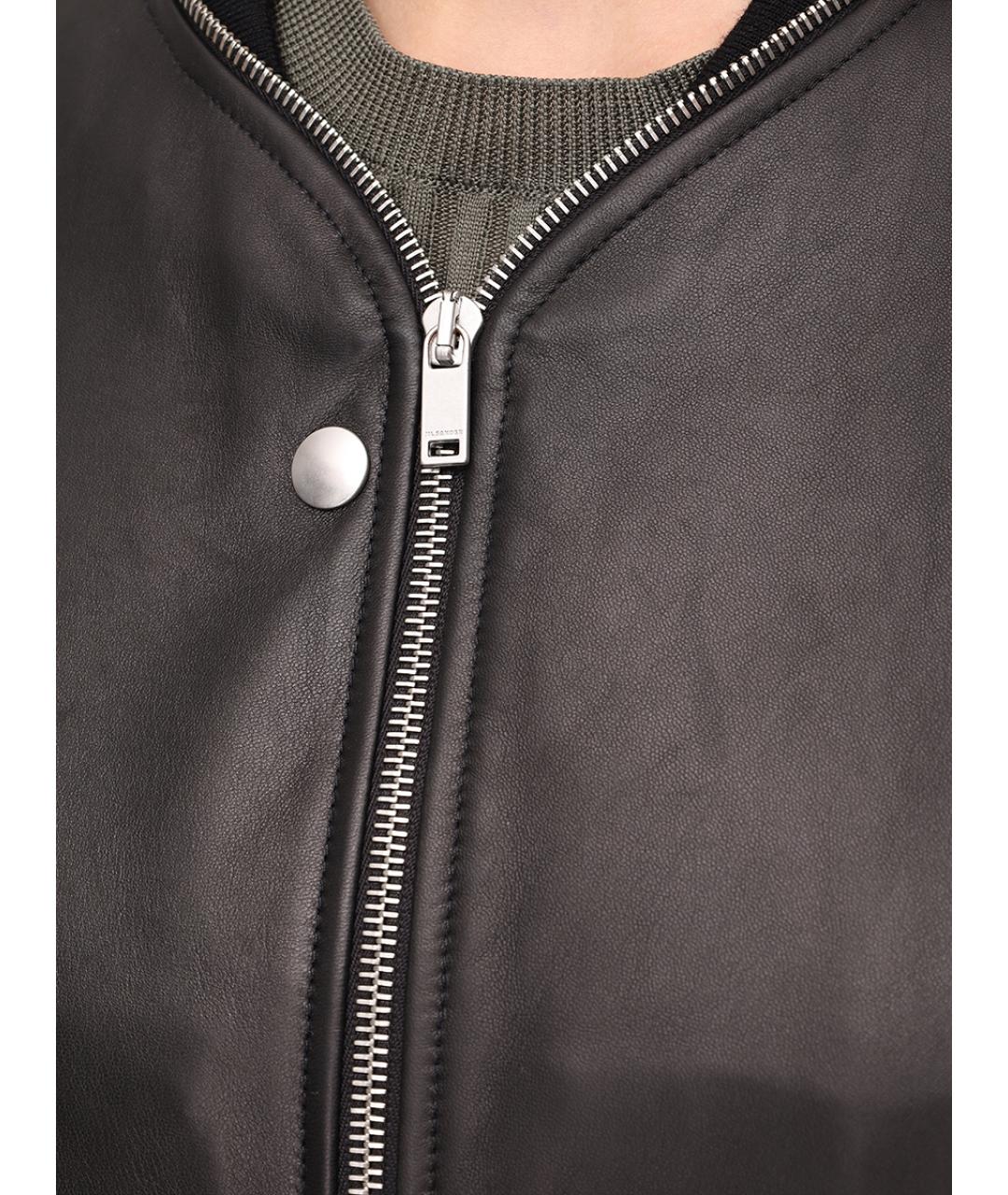 JIL SANDER Черная кожаная куртка, фото 6
