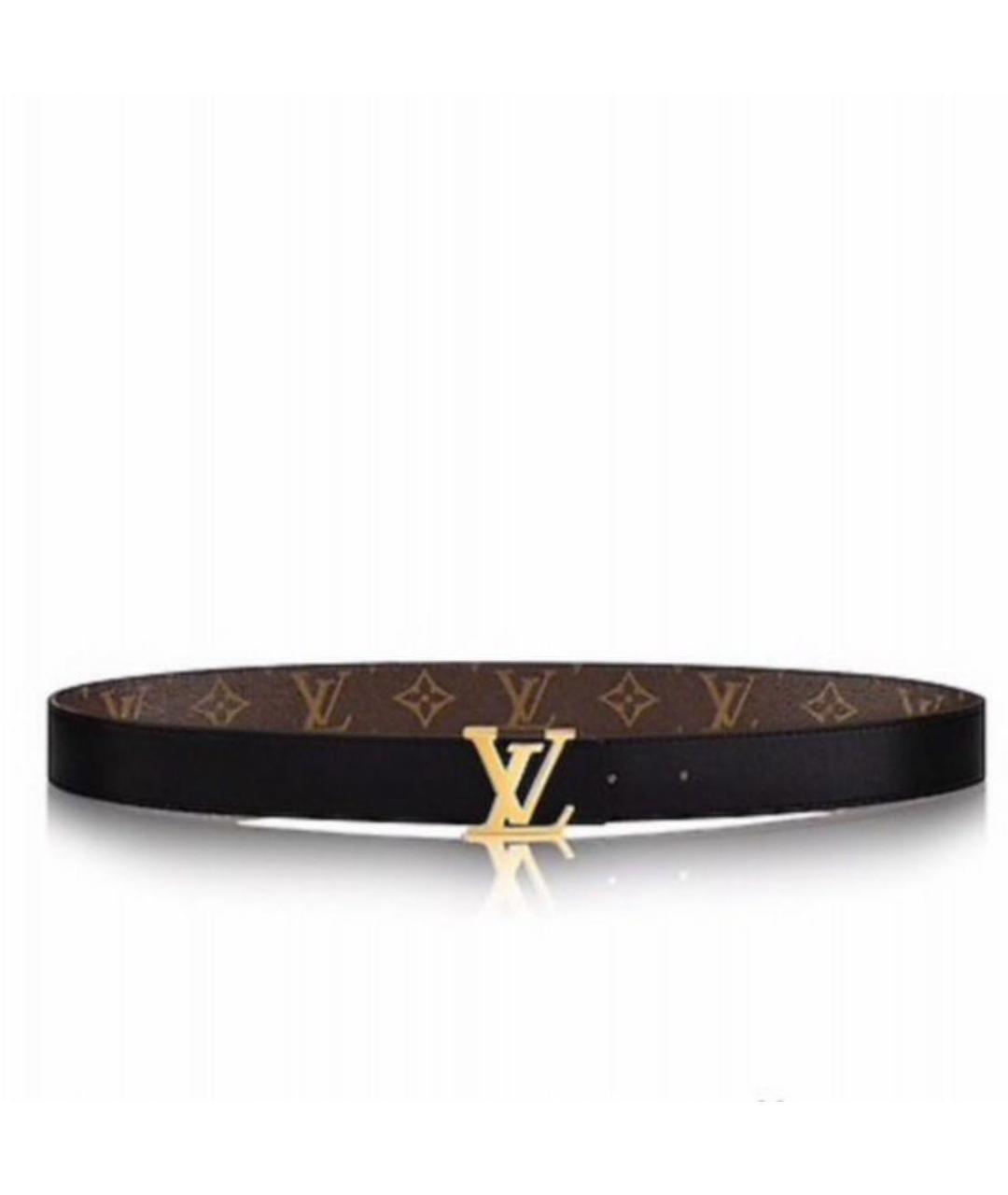 LOUIS VUITTON Черный кожаный ремень, фото 5