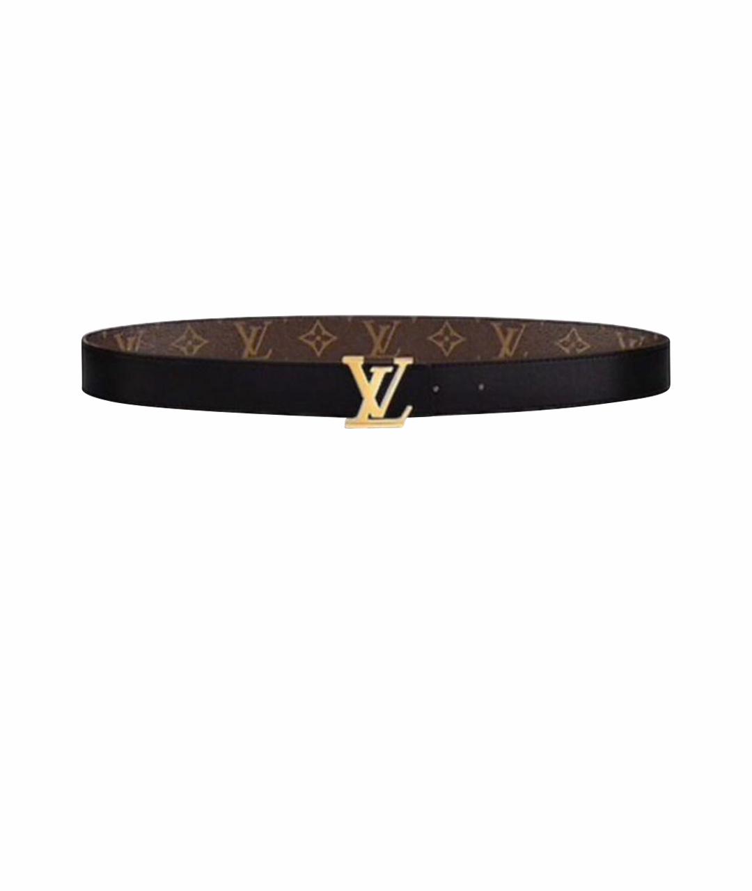 LOUIS VUITTON Черный кожаный ремень, фото 1
