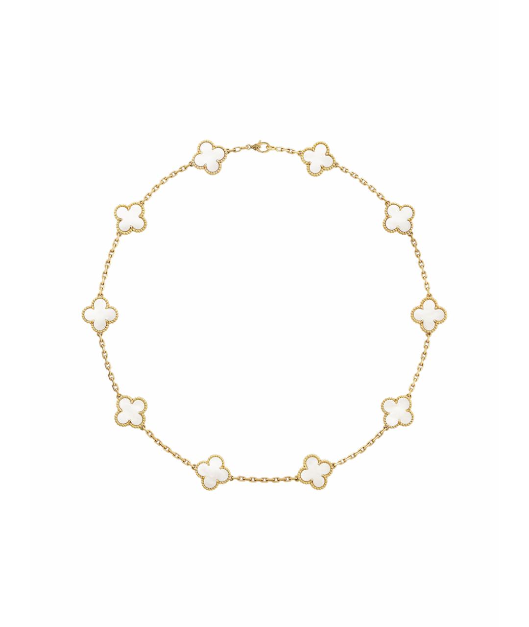 VAN CLEEF & ARPELS Белое колье из желтого золота, фото 1