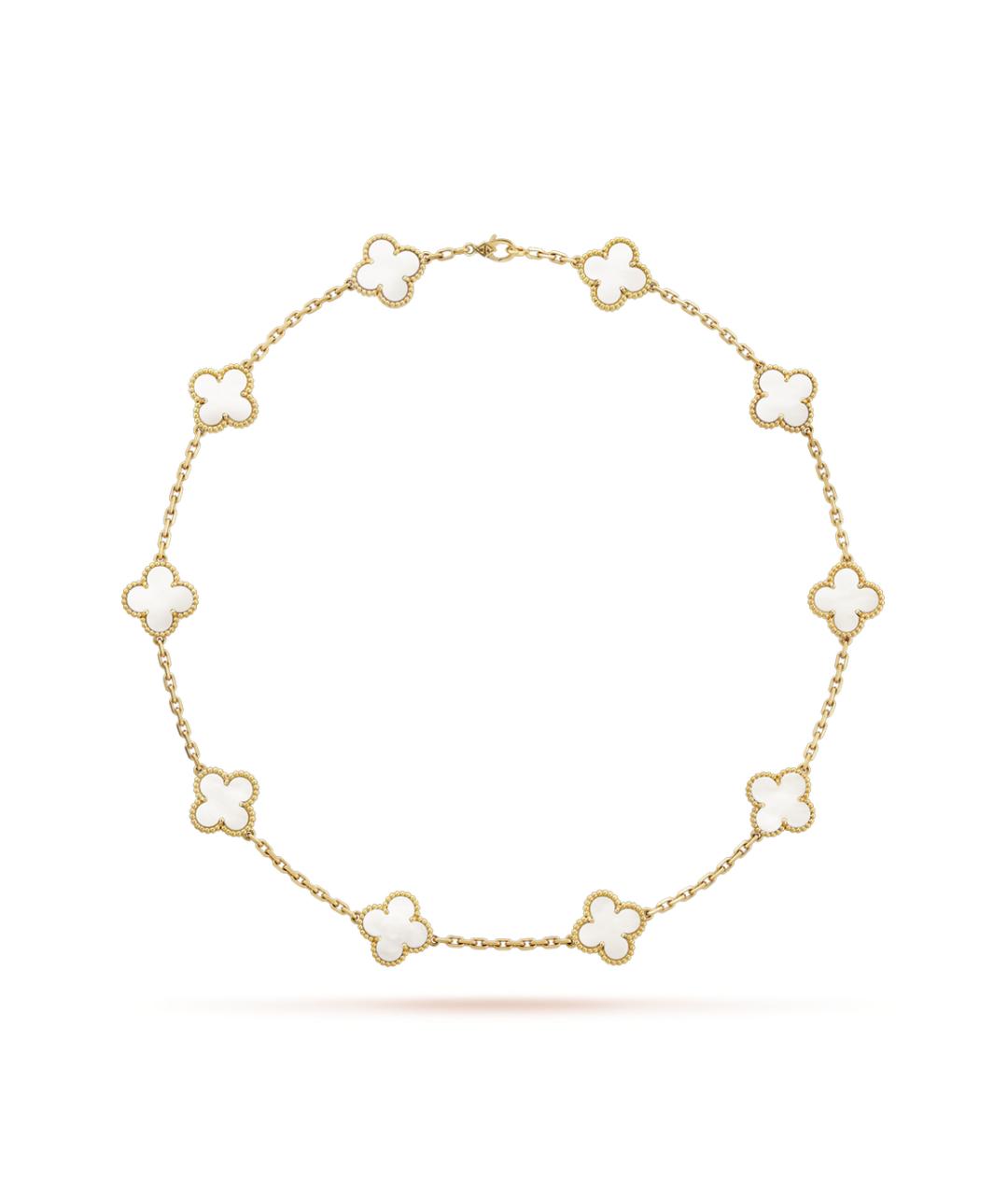 VAN CLEEF & ARPELS Белое колье из желтого золота, фото 3
