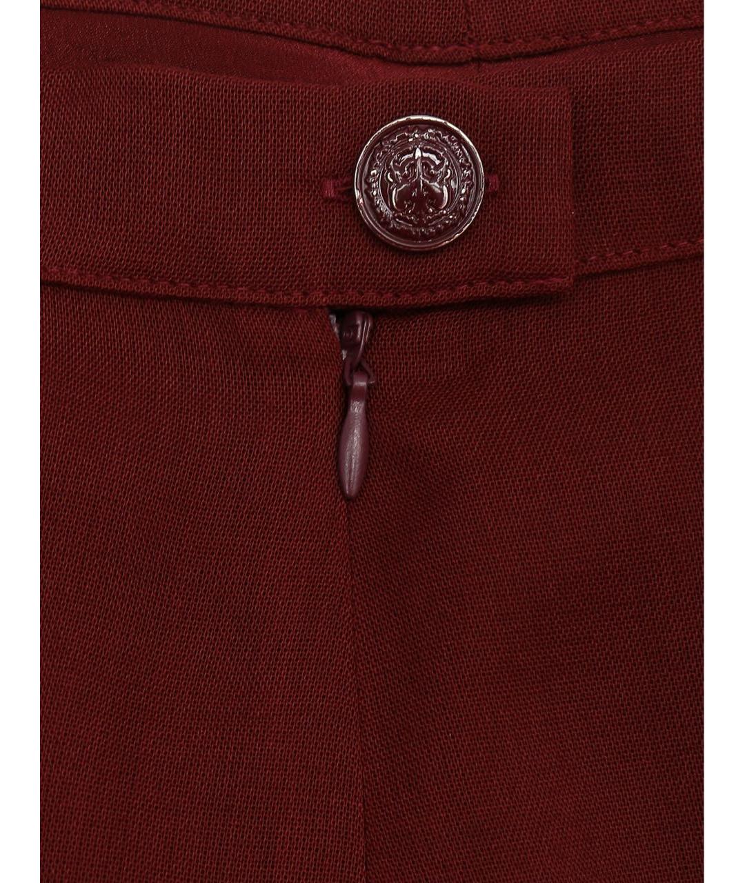 MAX MARA Бордовая полиэстеровая юбка макси, фото 4