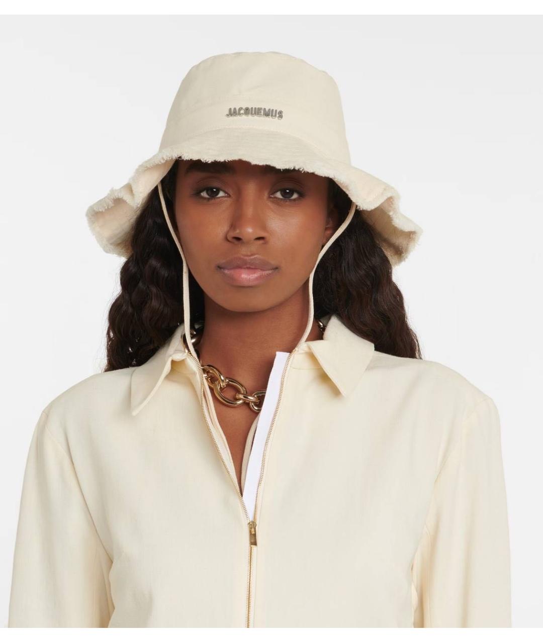 JACQUEMUS Бежевая хлопковая панама, фото 2