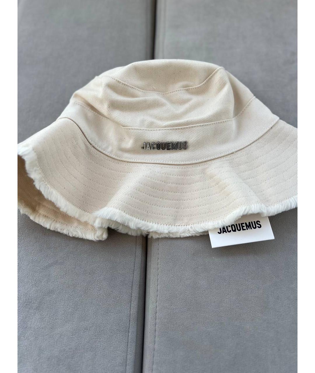 JACQUEMUS Бежевая хлопковая панама, фото 3