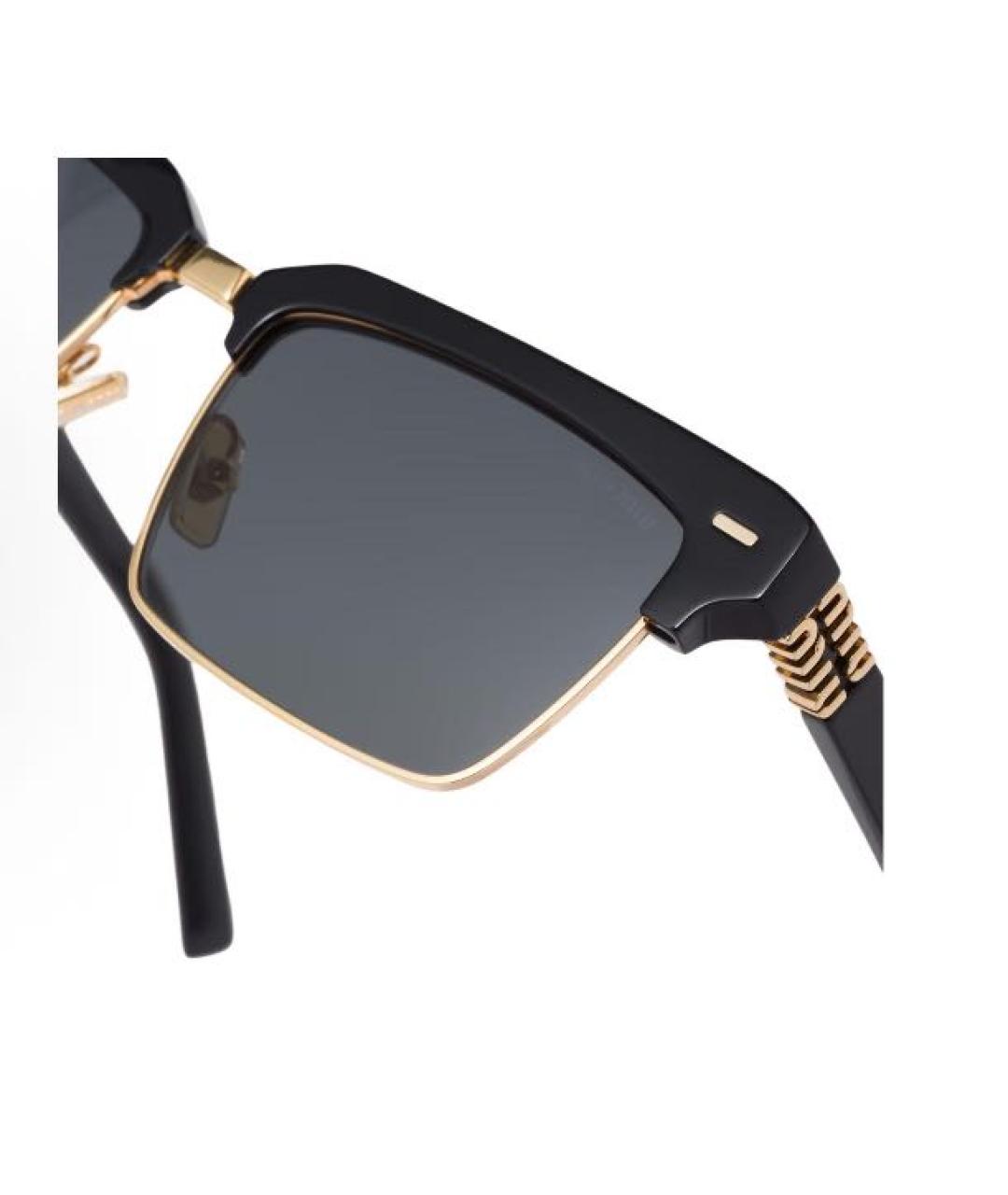 MIU MIU Черные пластиковые солнцезащитные очки, фото 3