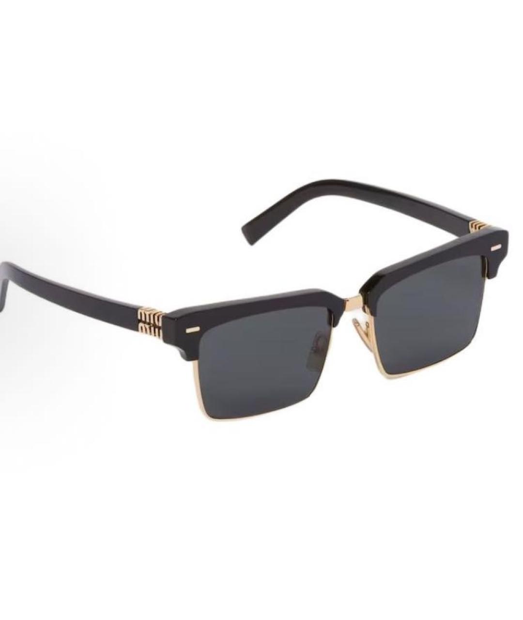 MIU MIU Черные пластиковые солнцезащитные очки, фото 4