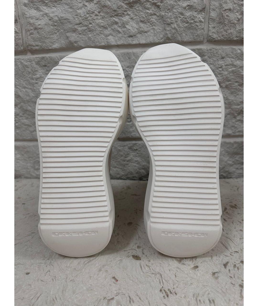 RICK OWENS DRKSHDW Бежевые высокие кроссовки / кеды, фото 4