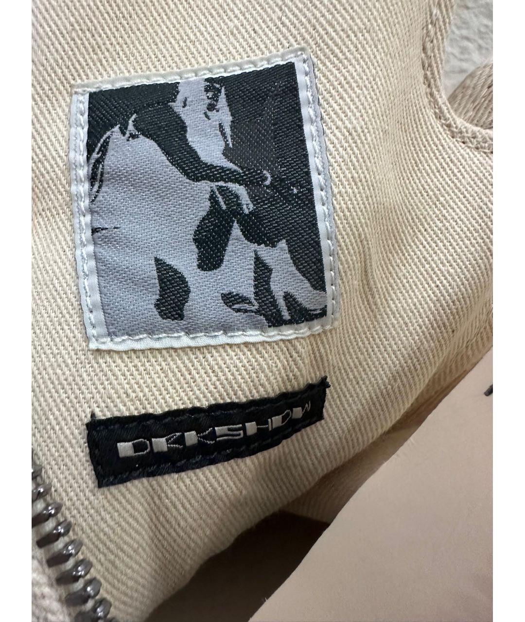 RICK OWENS DRKSHDW Бежевые высокие кроссовки / кеды, фото 5